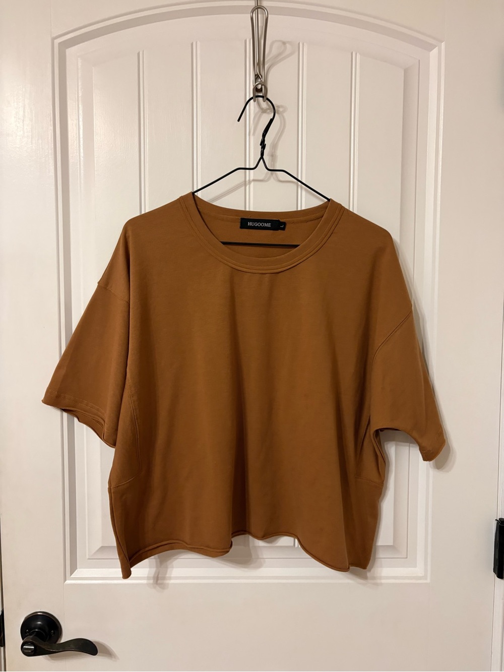 Cropped Boxy Tee in Caramel